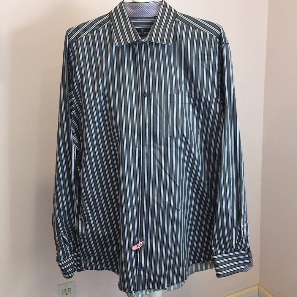 CLEARANCE SALE- BUGATCHI Mens Striped Button Down
